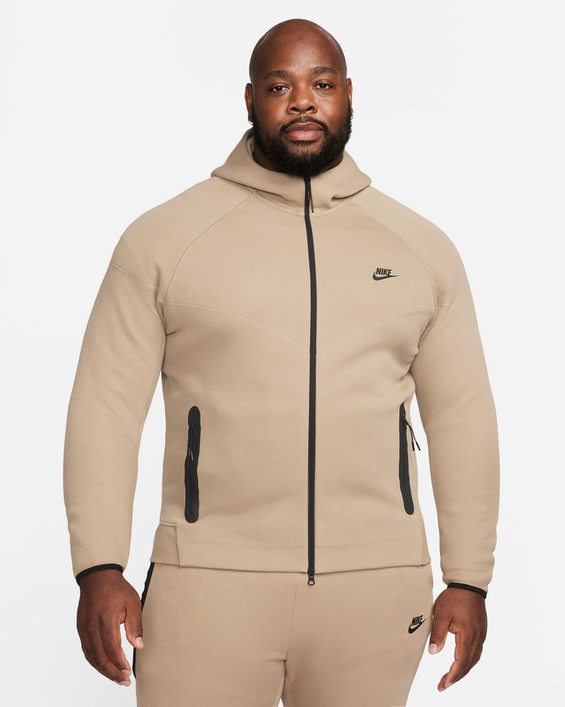 Sweat zippé à capuche Nike Sportswear Tech Fleece Beige pour homme