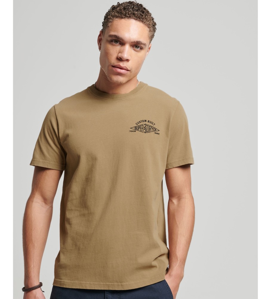Camiseta Superdry Vintage Logo Script Workwear marrom