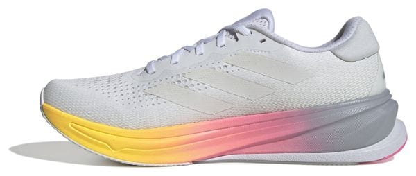 Chaussures Running adidas Supernova Rise Blanc/Rose/Orange Homme