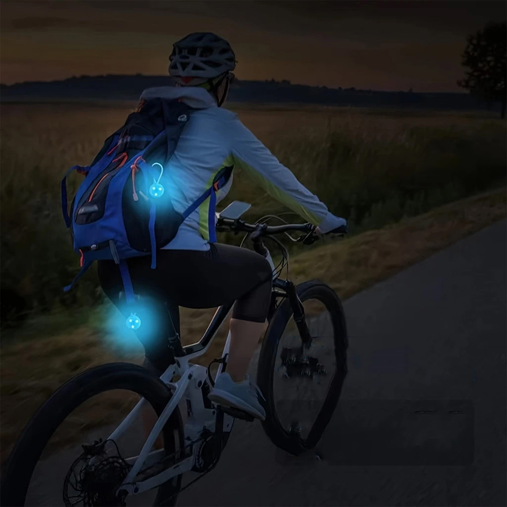 Silikon Outdoor Licht Anhänger Sport LED Warnlicht für Rucksack / Jogging / Wandern (inkl. CR2032 Batterien) - Gelb