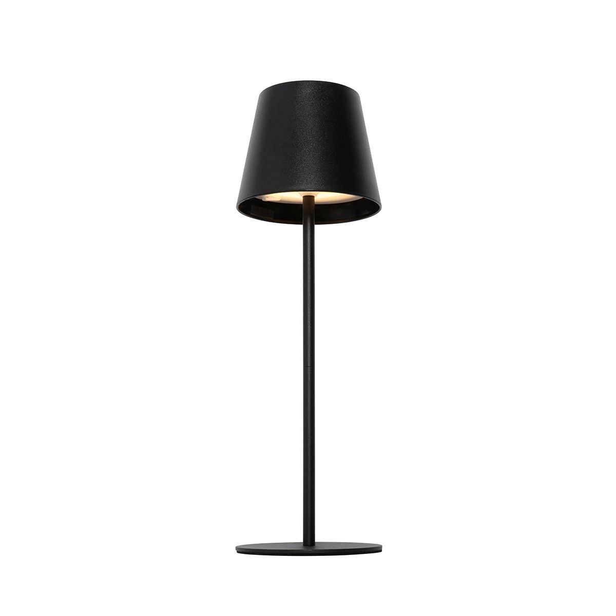 Set van 2 tafellampen zwart met dimmer en oplaadbaar - Murdock