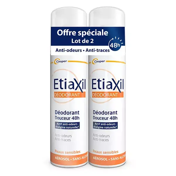 Etiaxil 48h Desodorante Suave em Aerossol, Pacote com 2 x 150ml