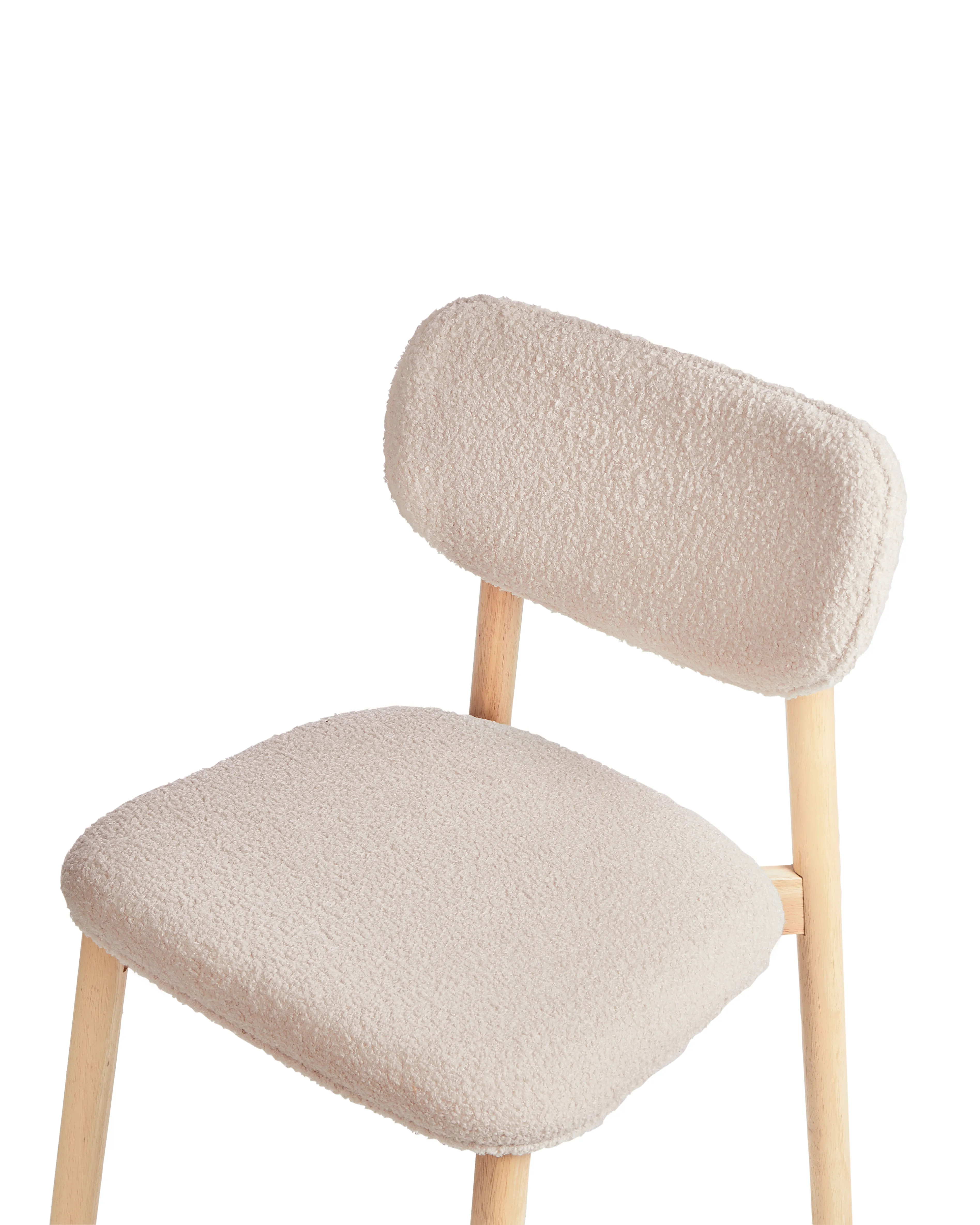 Set van 2 eetkamerstoelen MILLS Bouclé Lichtbruin/beige