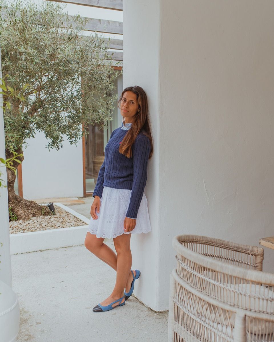 Toral Luisa Jeansblauw/Zwart Damesloafers