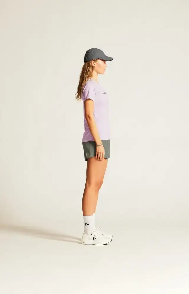 Craft CORE Unify Logo Hardloopshirt Korte Mouwen Lichtroze Dames
