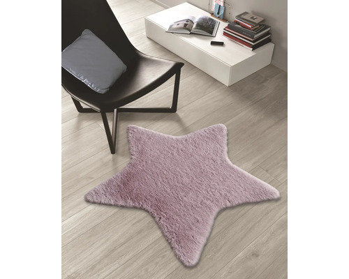 Romance Star vloerkleed, roze, 80x80 cm