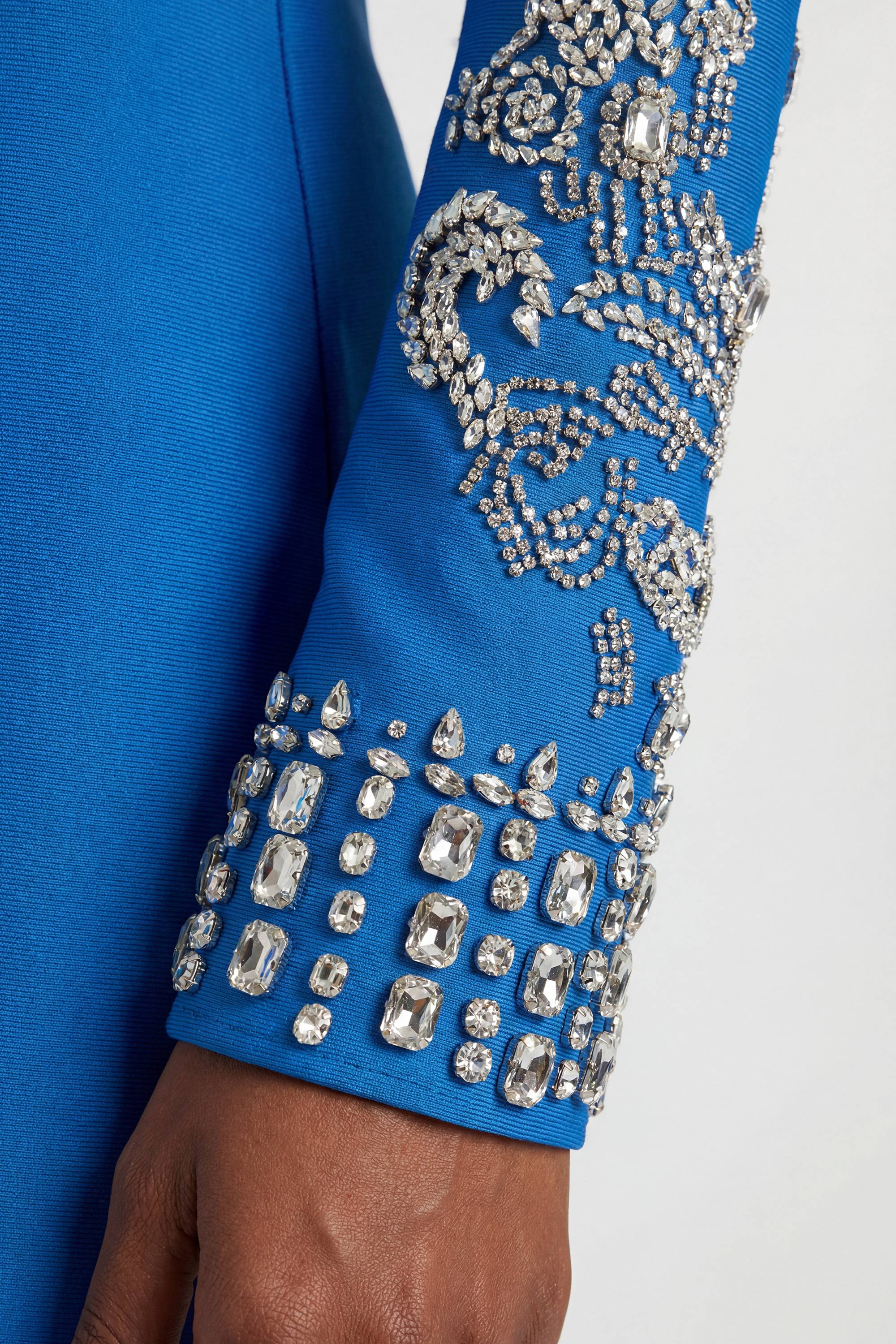 KarenMillen Robe Midi Moulante En Maille Bandage À Manches Larges Ornées