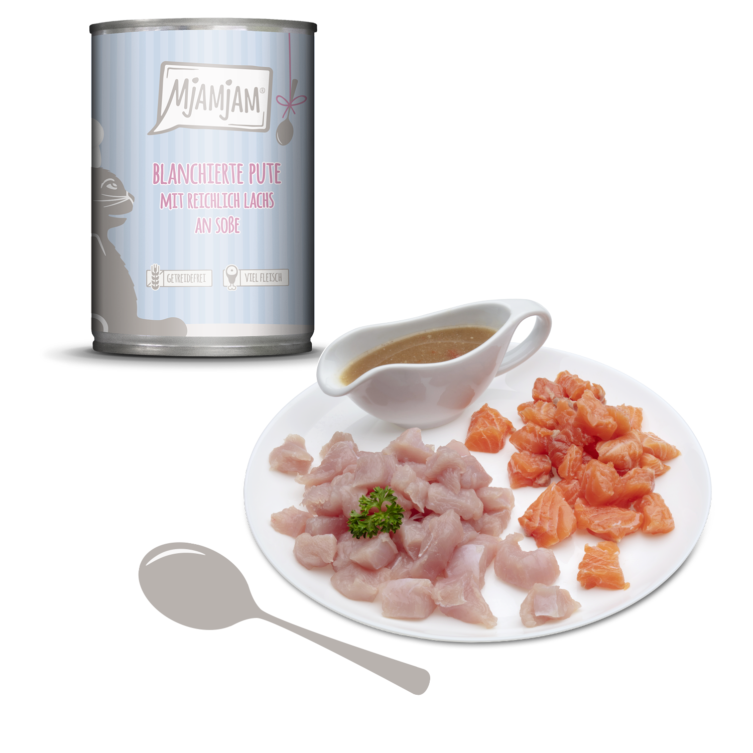 MjAMjAM – blanchierte Pute mit reichlich Lachs an Soße