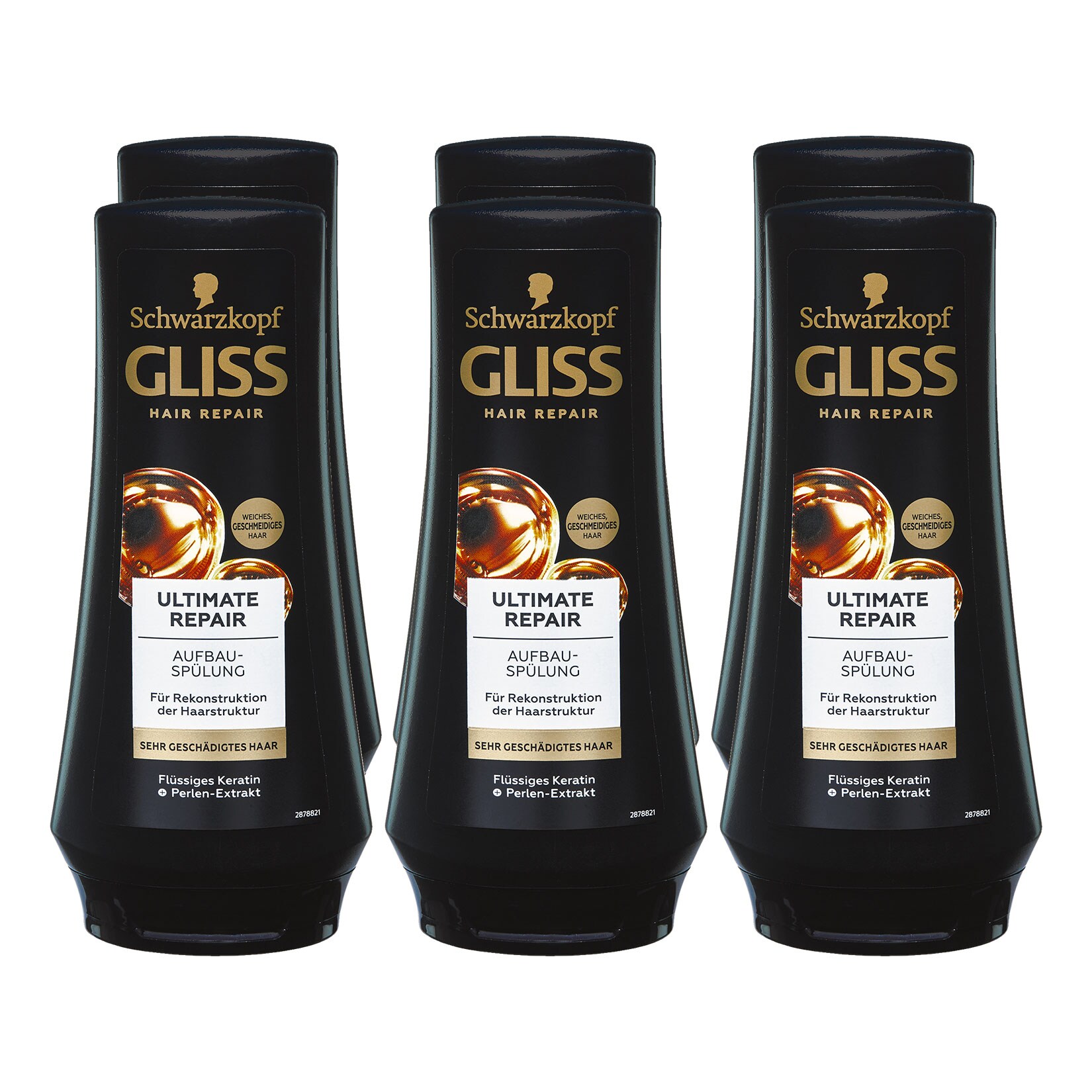 Schwarzkopf Gliss Kur Spülung Ultimate Repair 200 ml, 6er Pack