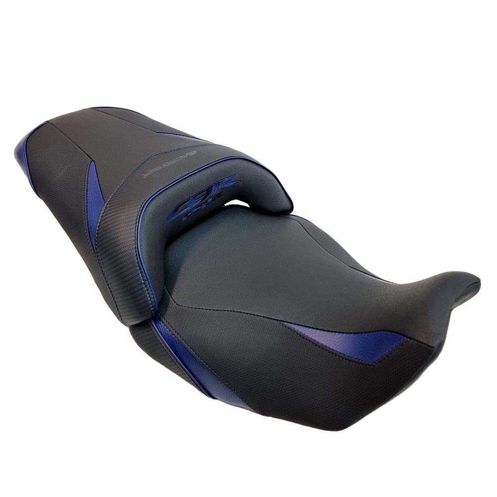Bagster - Selle Ready Luxe série spéciale Honda CBR650 R (2019-2020) Noir / Carbone / Bleu