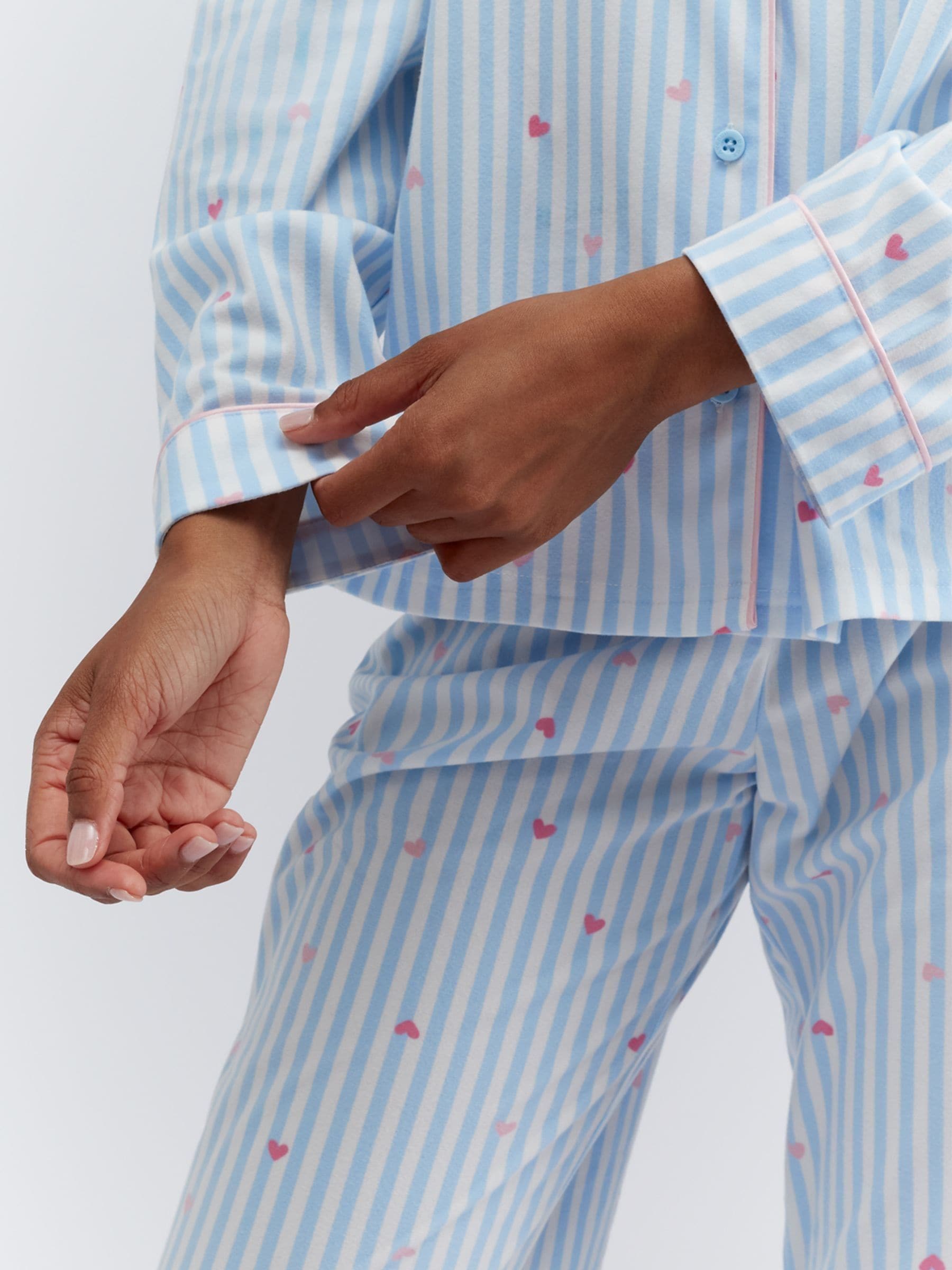 Blue Stripe Heart - Boux Avenue Pyjamas In a Bag