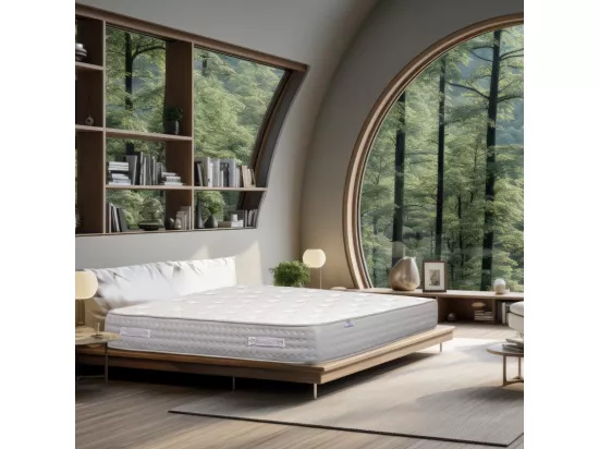 Matelas Purlux, 26cm, latex, mousse haute densité, ferme, indépendance du couchage, face été/hiver, 180x200cm