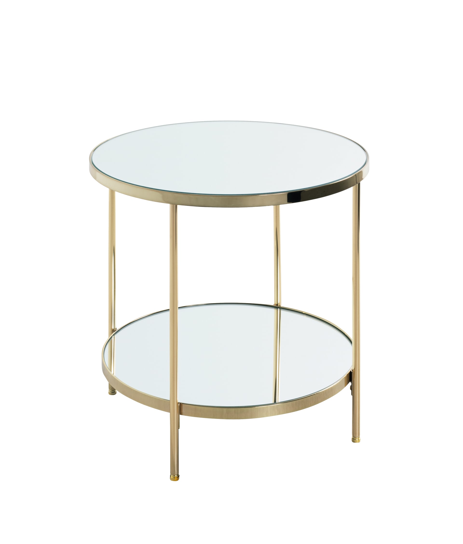 Beistelltisch PALAIS Ø 45 cm Spiegelglas/Messingfarbig