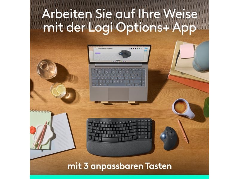 Logitech Trackball Ergo M575s Wireless Graphite Arbeiten in Ihrer Komfortzone mit dem kabellosen Ergo M575S Trackball