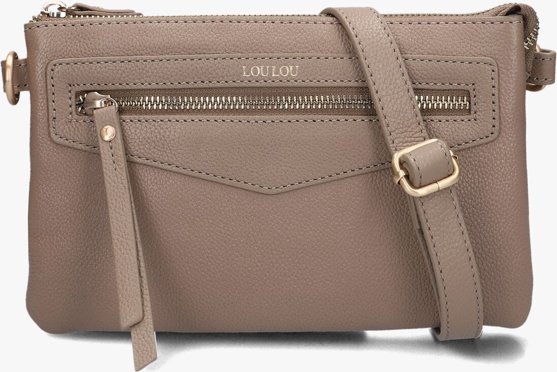LOULOU ESSENTIELS taupe loulou essentiels schoudertas crossbody royal nappa