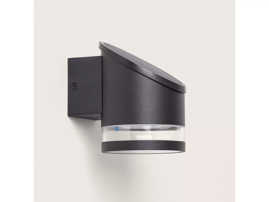 Applique Murale Extérieure Solaire LED Aluminium Eddan Noir