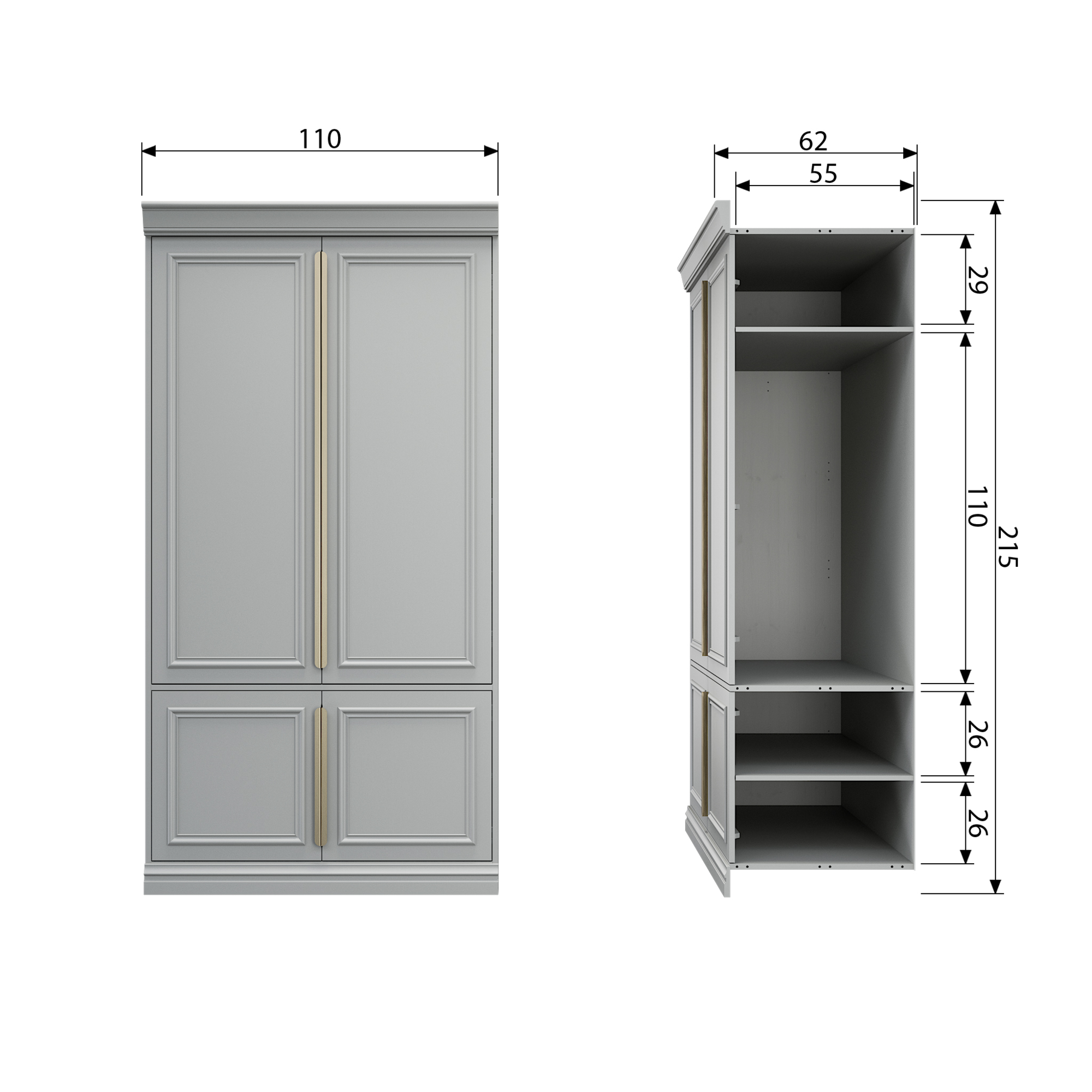 Kast Organize 62 Grenen - Mist