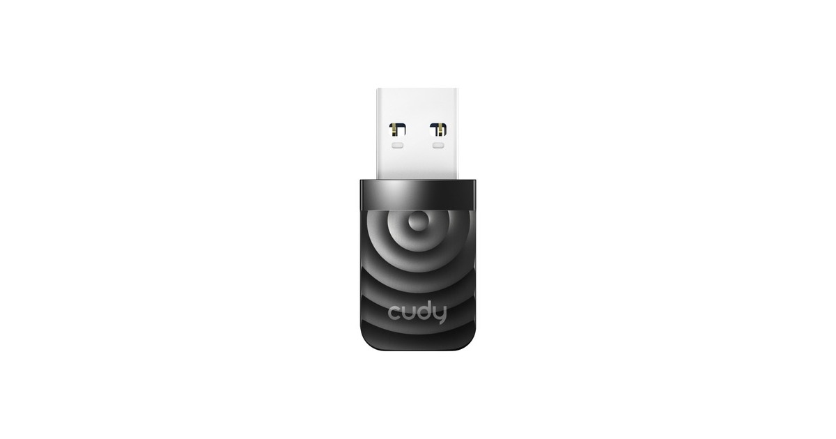 CudyAC1300 Wi-Fi USB wlan adapter  (Zwart)