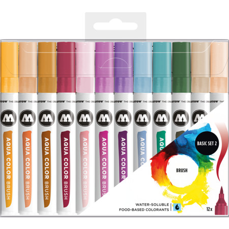 Molotow Aqua Color Brush Basic-Set 2 by MolotowBrush pen - 1-2 mm