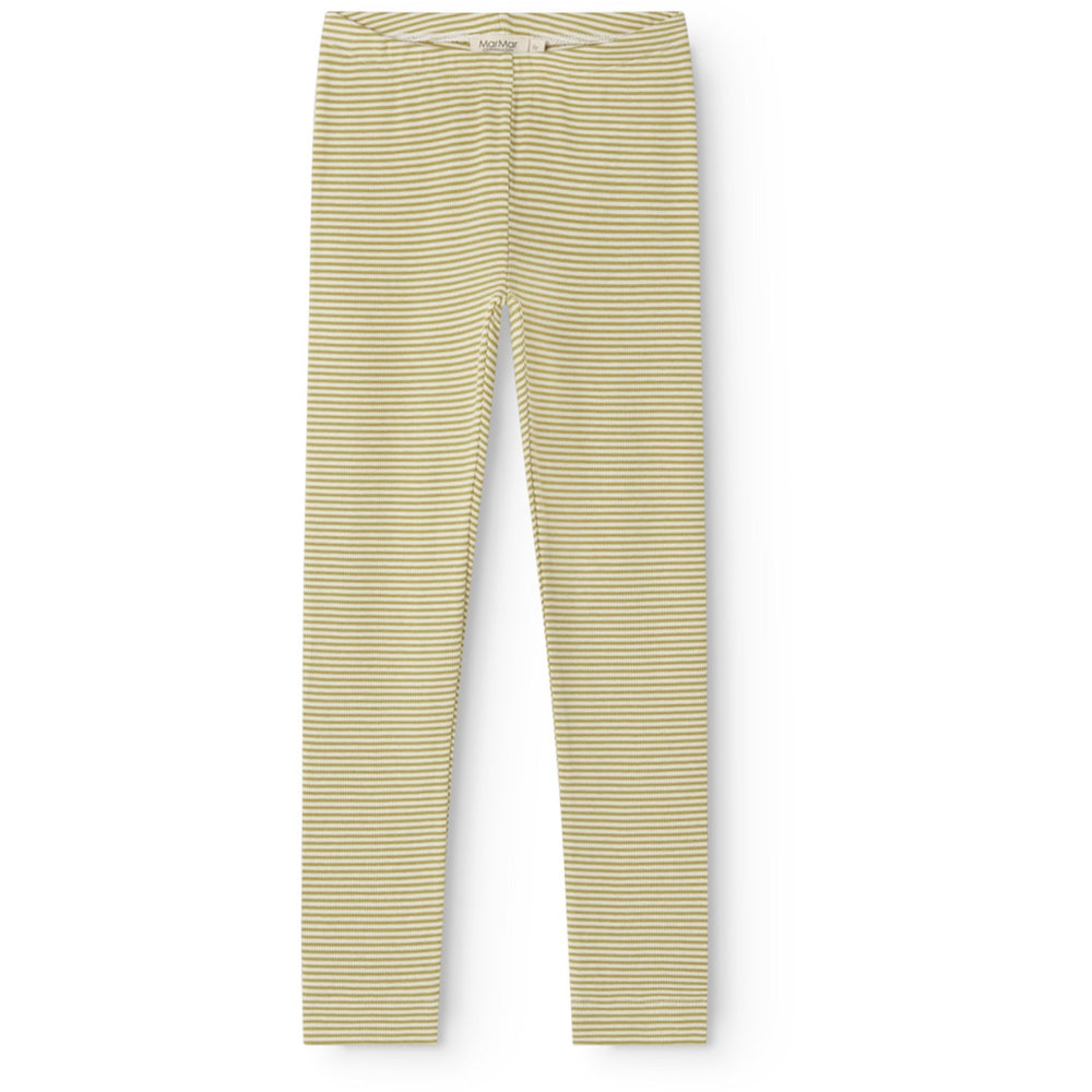 Køb MarMar Modal Fine Rib Olive Stripe Leggings