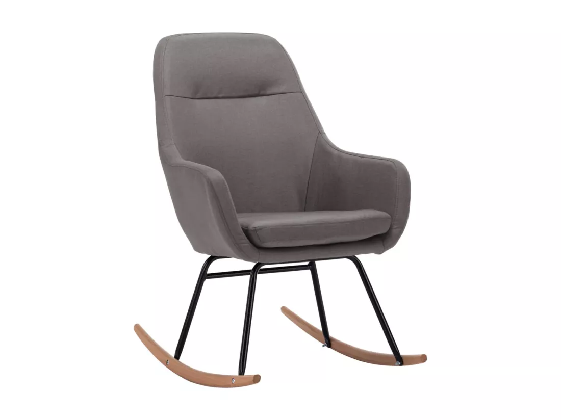 Chaise à bascule Gris clair Tissu