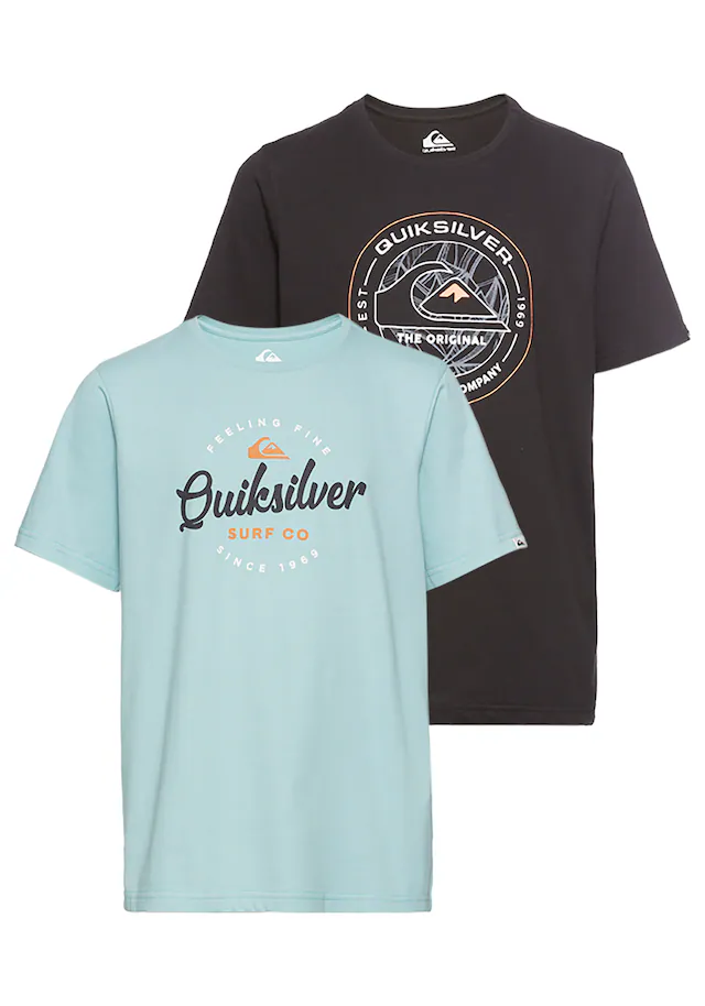 Quiksilver T-Shirt »ON POINT FLYIN SHORT SLEEVE TEE PACK YTH«, 2 Stk.
