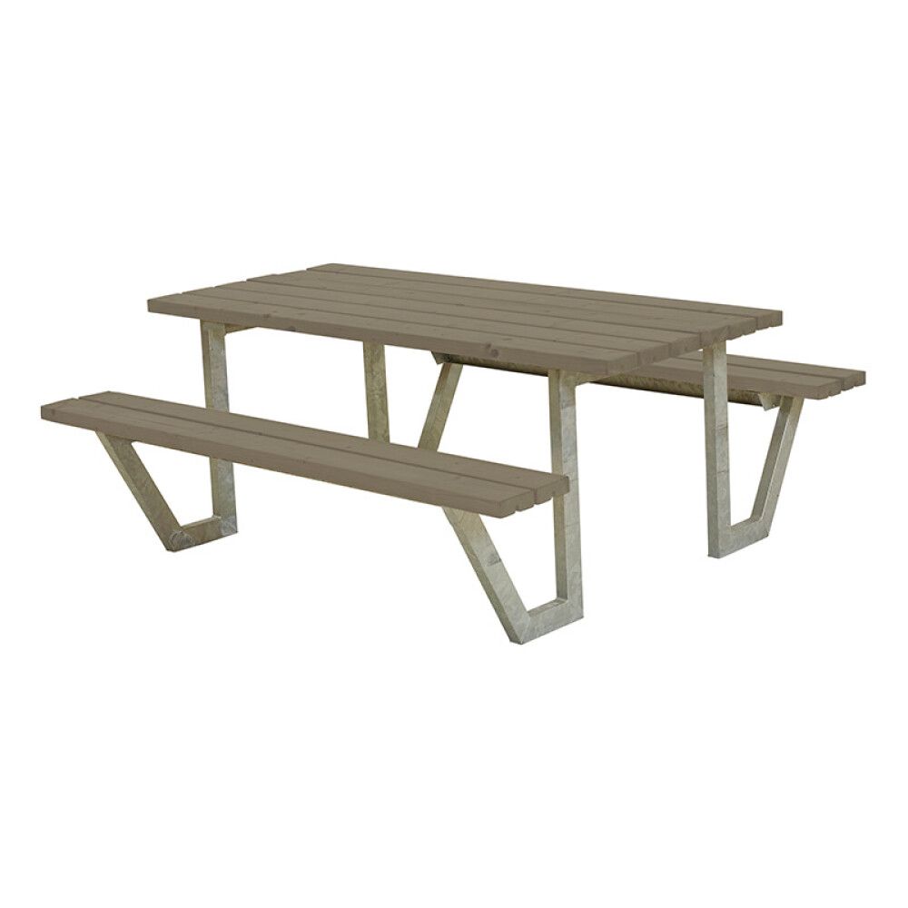 BENKESETT PLUS WEGA 177X161X73/45CM GRÅBRUN
