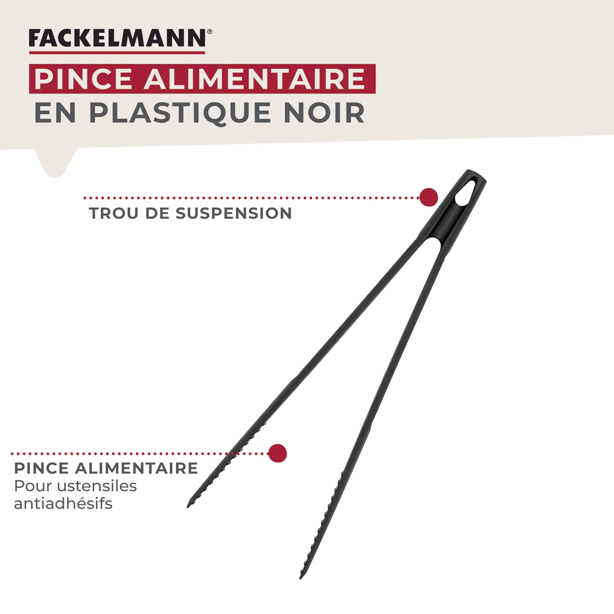 Pince de cuisine multifonction 31,1 cm Basic Fackelmann