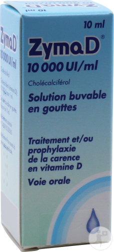 Mylan ZymaD Cholécalciférol 10000UI/ml Solution Buvable En Gouttes Flacon 10ml