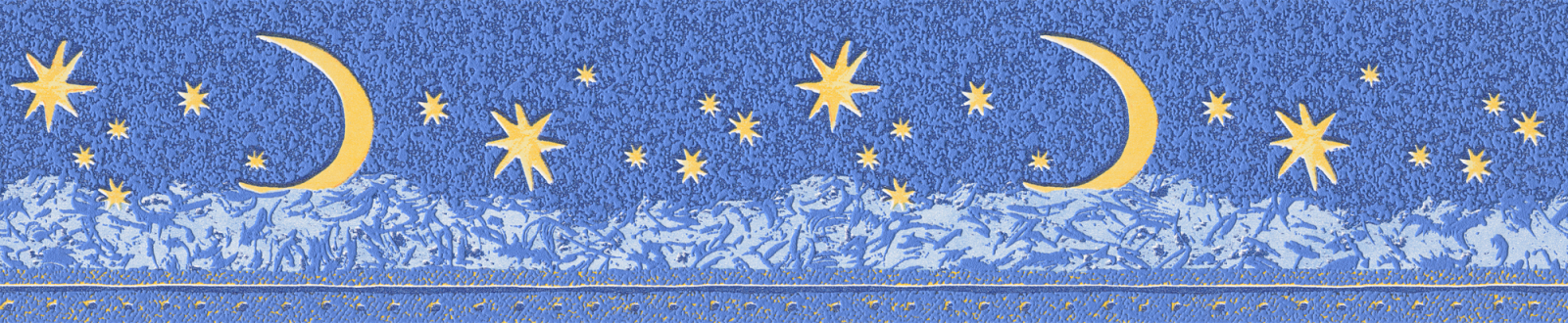 Papier-Borte ONLY BORDERS 10 - blau-gelb - 5 Meter