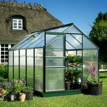 Tuinkas Royal Well Popular 86 groen gecoat met 4mm polycarbonaat