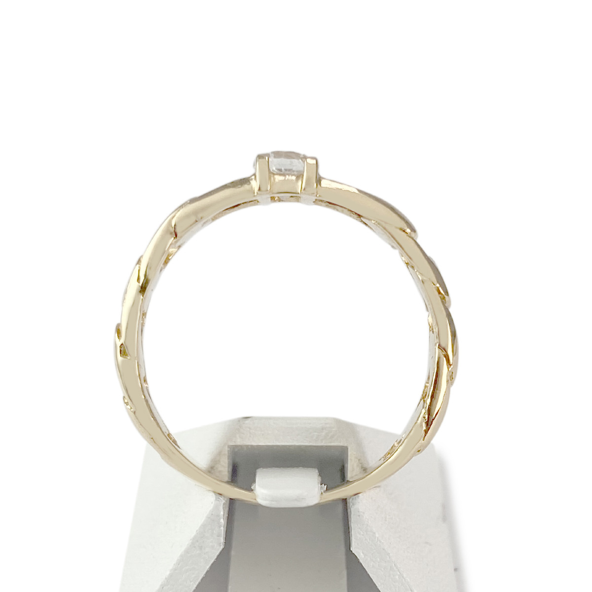 Bague d'occasion or 750 jaune zirconia