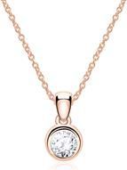 14-karaats roségouden damesketting met Diamant
