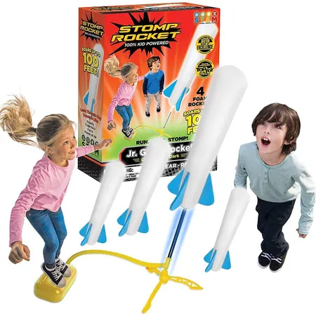 Invento Stomp Rocket Jr. Glow, 4 Rockets