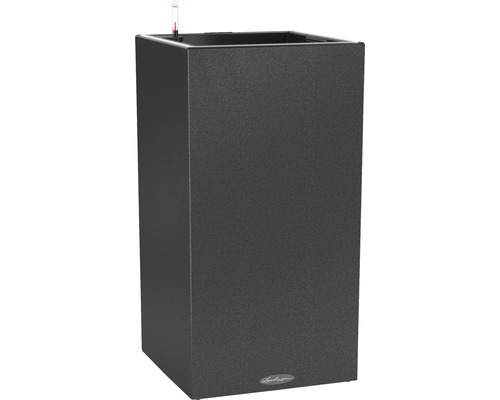 Lechuza Canto Stone 40 LED hoge plantenstandaard, kunststof, 40 x 40 x 76 cm, grafietzwart