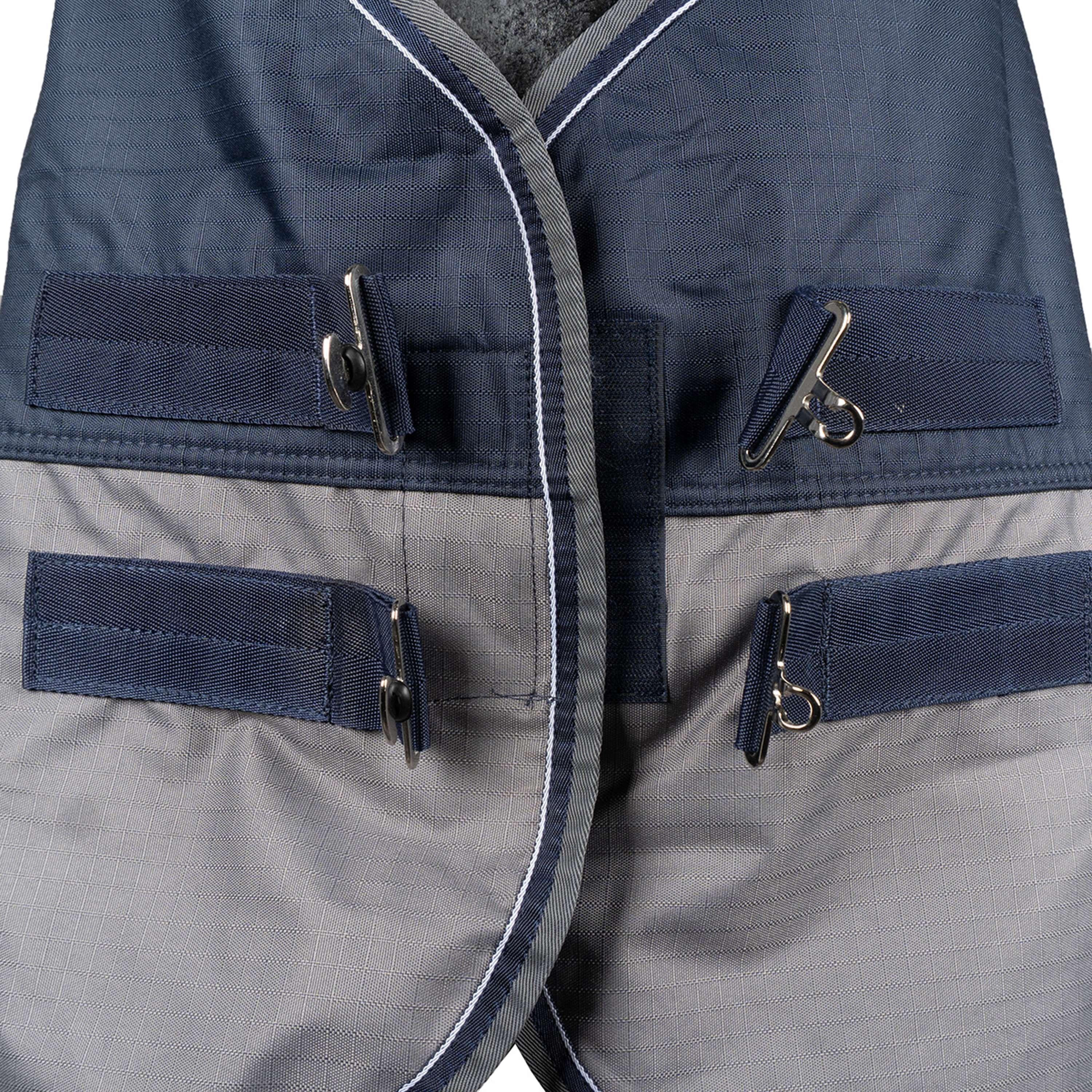EQUITHÈME Outdoordeken Tyrex 600 D Polar Fleece 0g Marineblauw/Grijs