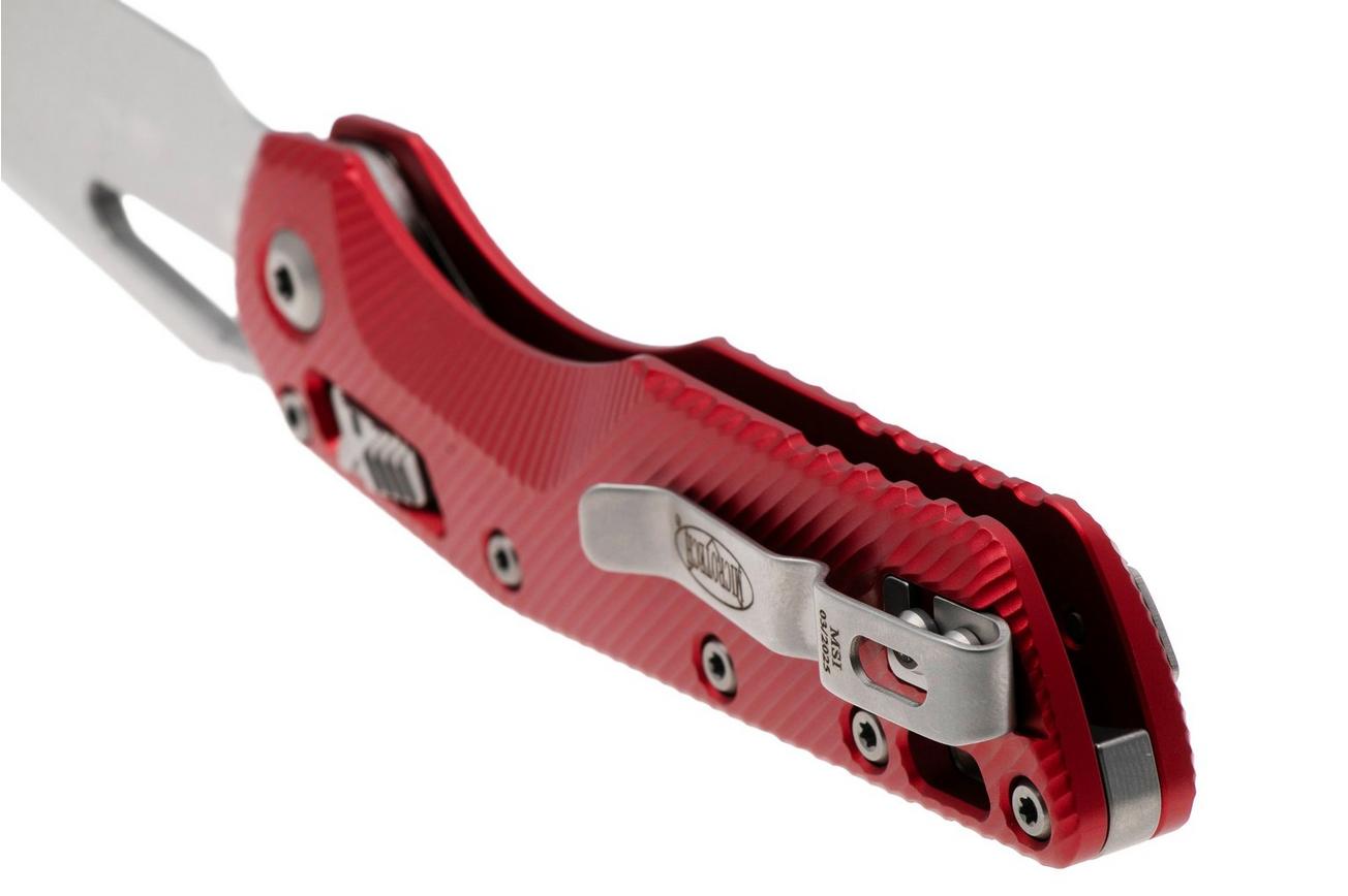 Microtech MSI Standard Issue 210-10FLRD, Stonewashed M390MK, Fluted Red Aluminum zakmes