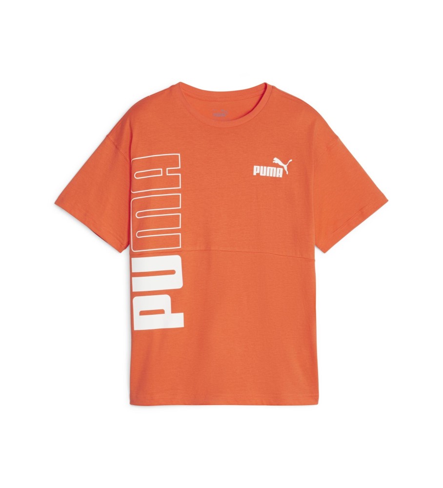 Camiseta Puma Power Colorblock Laranja