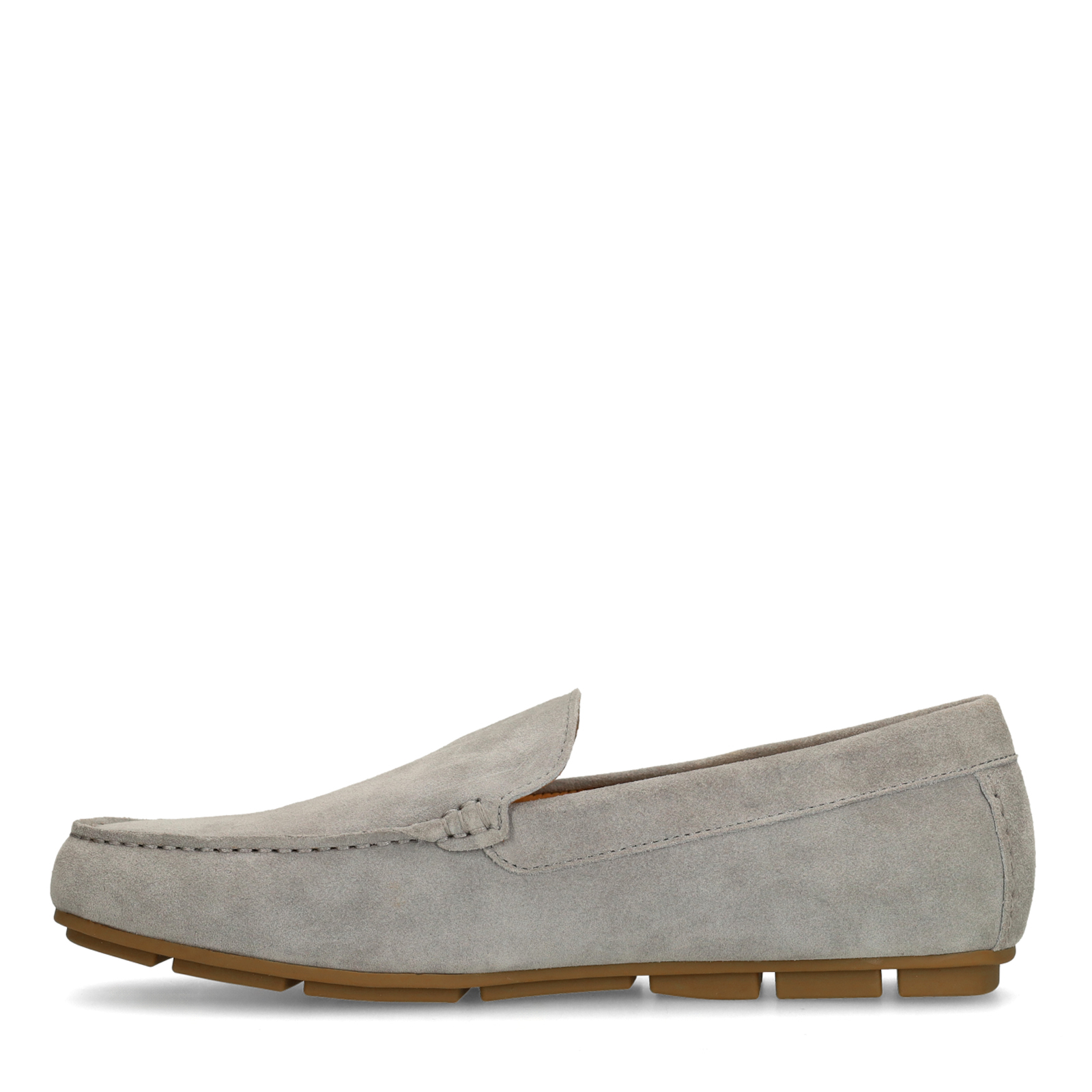 Grijze suède loafers