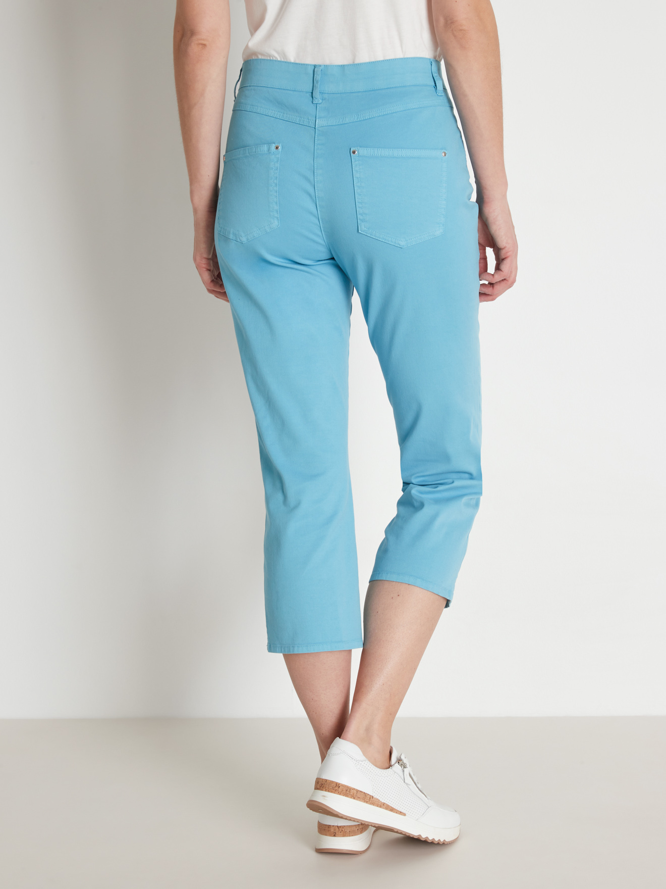Pantalon corsaire en toile extensible