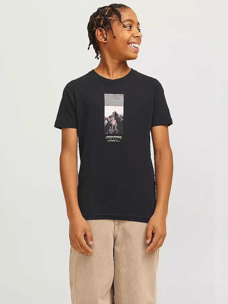 JACK & JONES Jungen T-Shirt JCOAERO schwarz