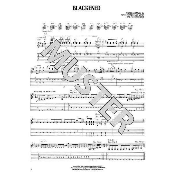 Cherry Lane Music Company Metallica and Justice for All