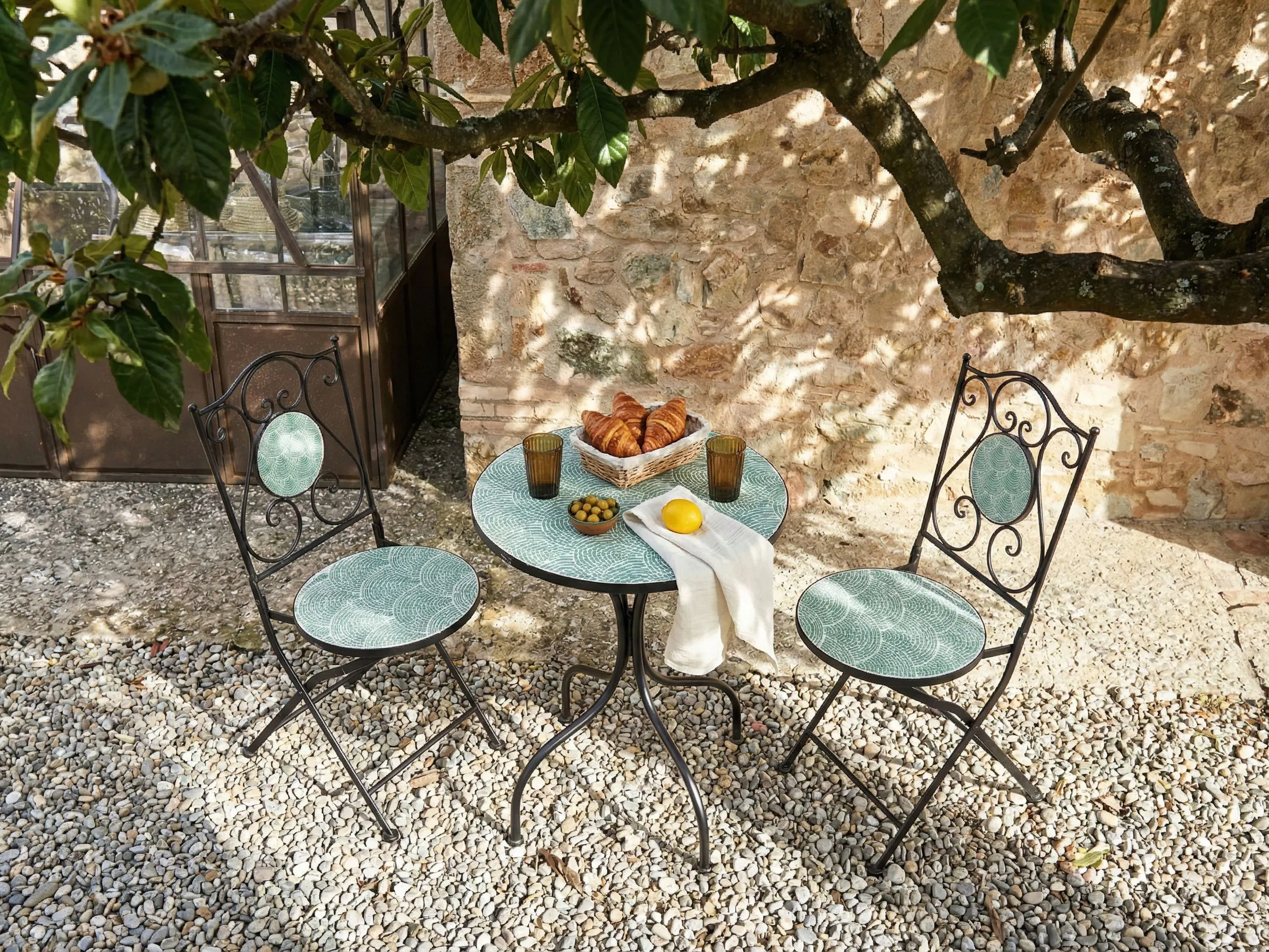 Bistroset inklapbaar ANAPO Metaal Zwart