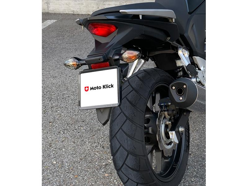 Swiss Klick Kennzeichenhalter Motorrad Schwarz Nummernschild für hinten
