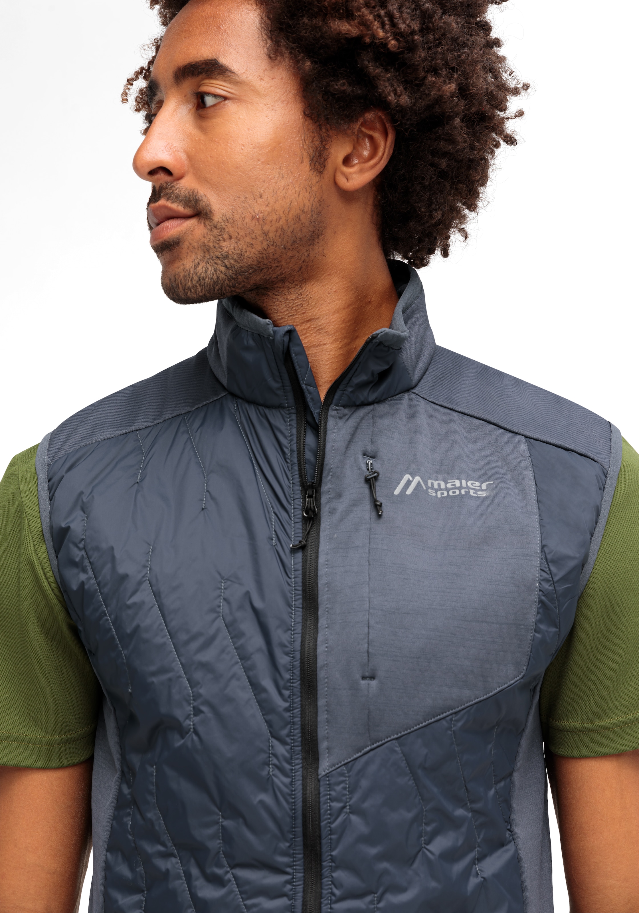 Maier Sports Funktionsweste »Serpe Vest M« Herren Weste, atmungsaktive Outdoorweste, 3 Taschen mit Reissverschluss