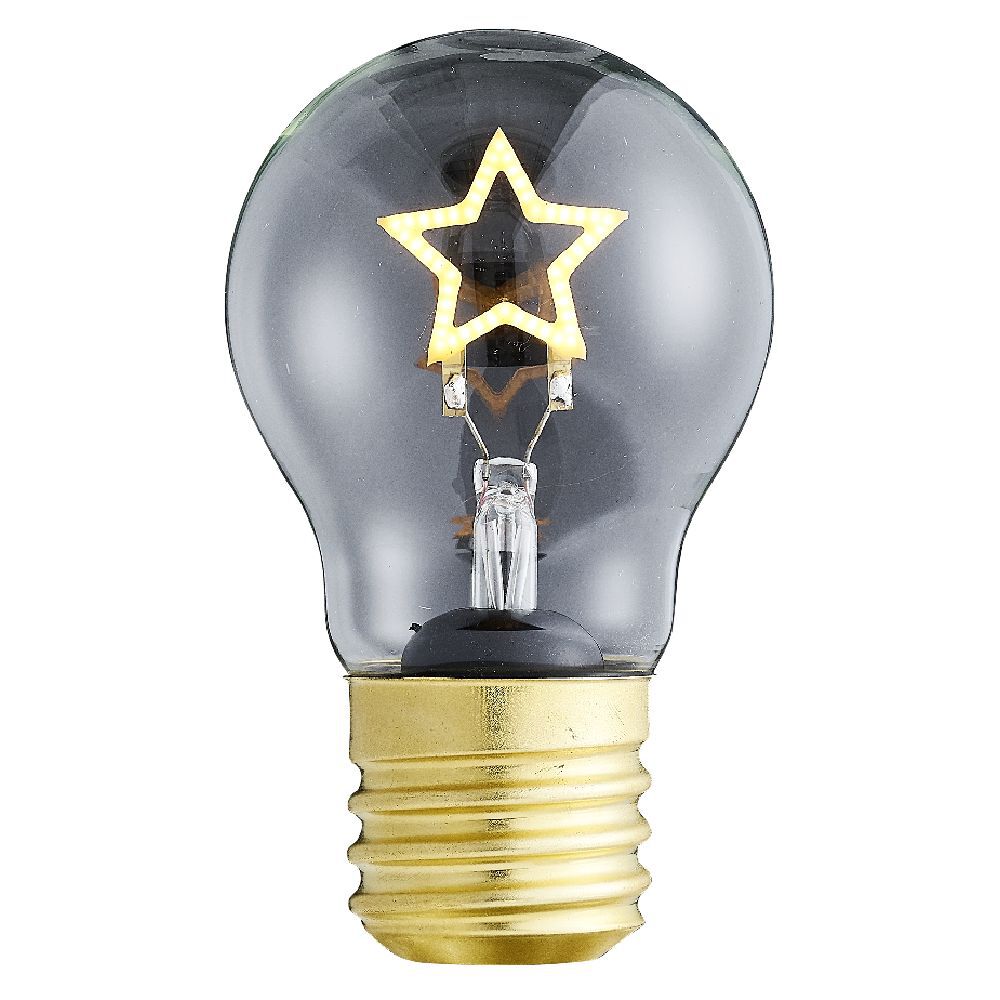 Ampoule USB rechargeable filament LED étoile jaune Ø7xH12cm
