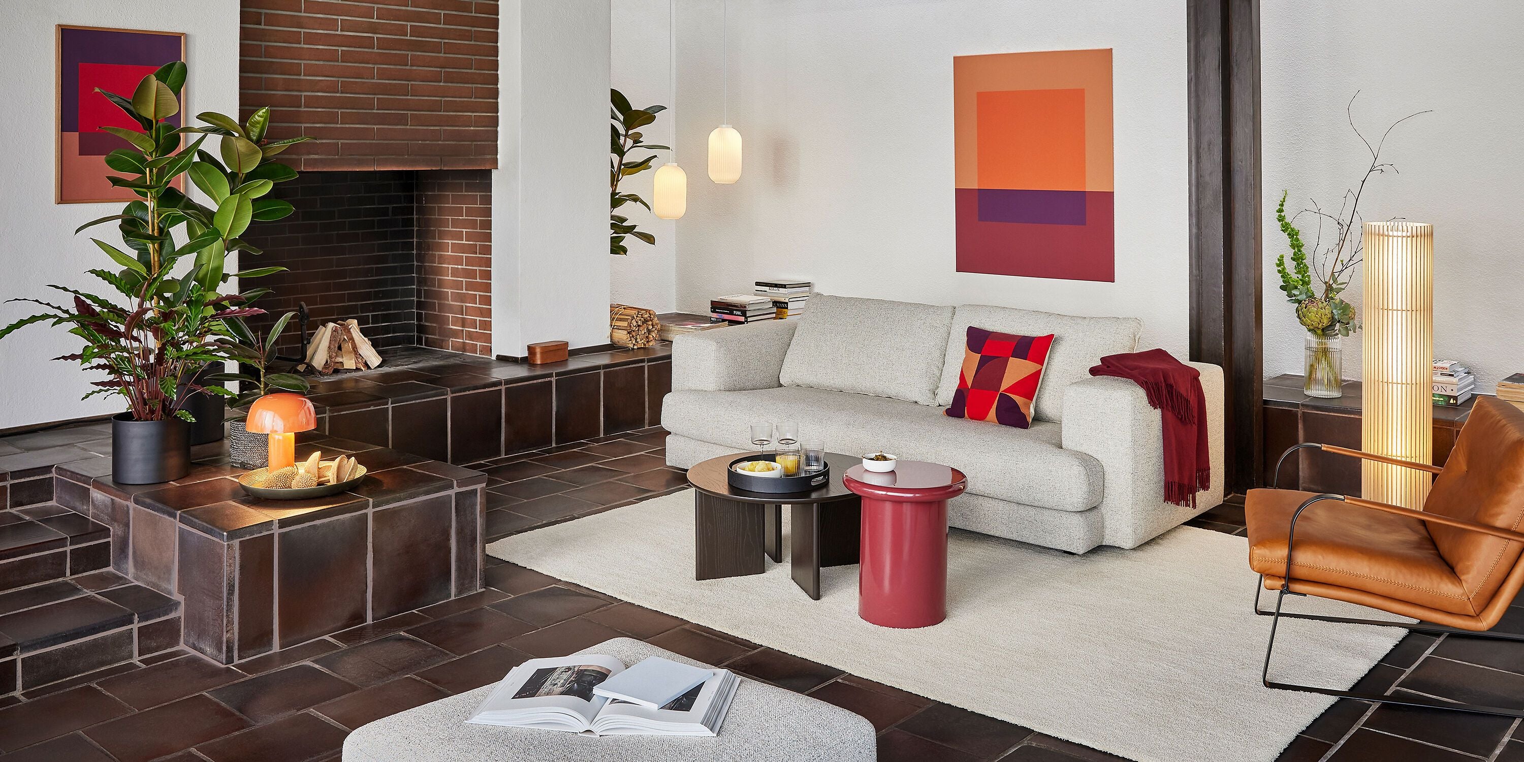 DAZIO Sessel - Cognac / B: 73.0 cm x T: 91.0 cm x H: 73.0 cm