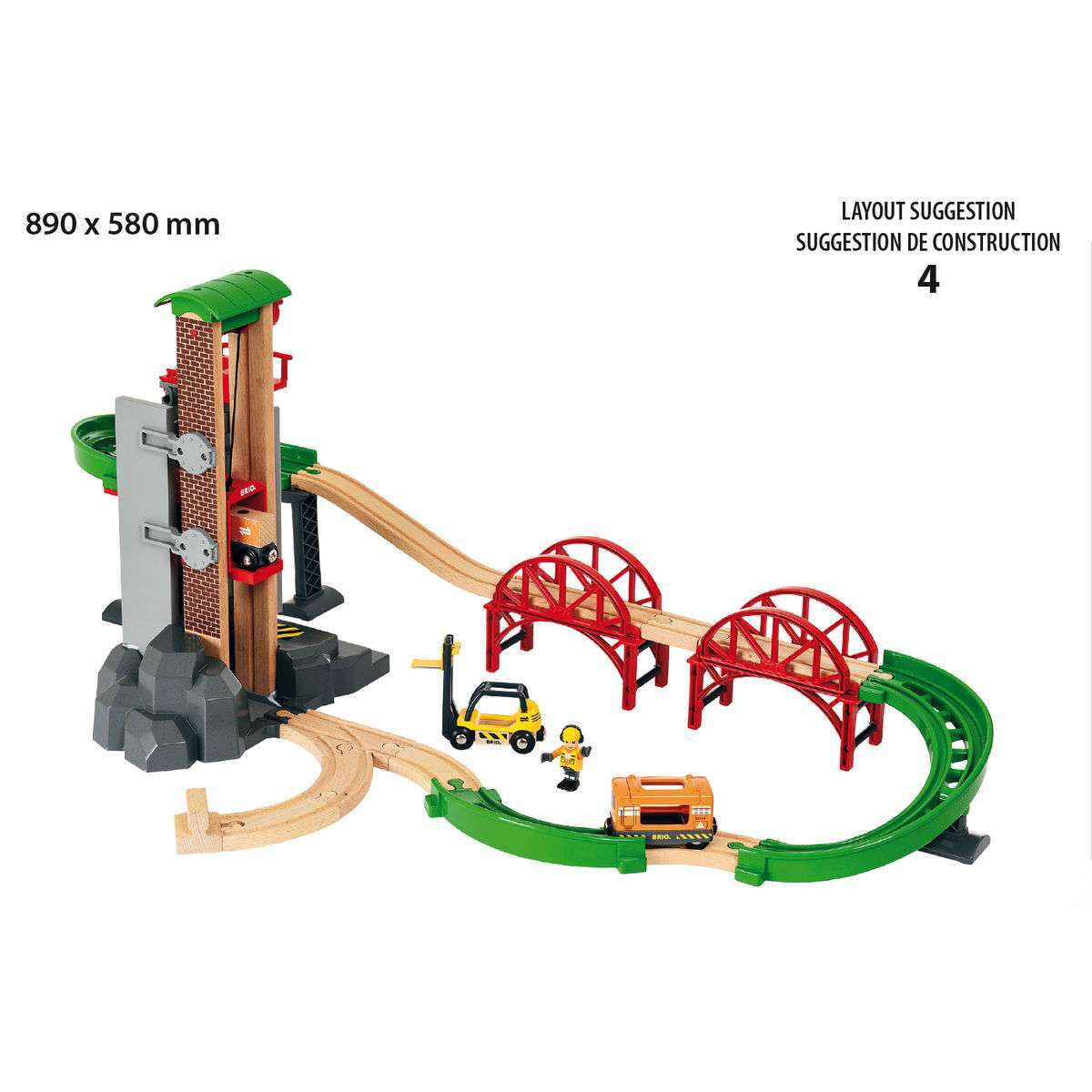 BRIO Spiel Großes Lagerhaus-Set mit Aufzug