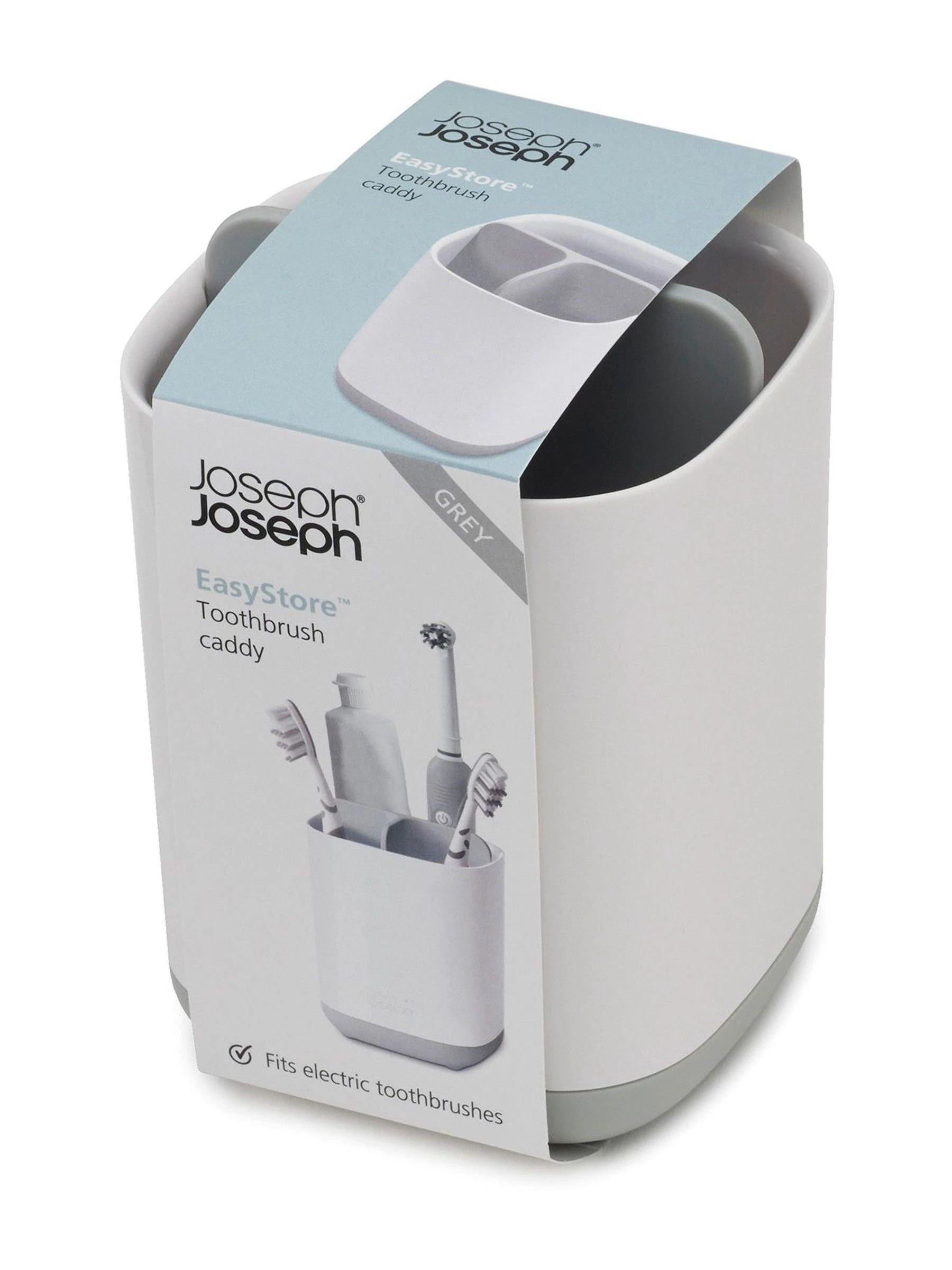 Joseph® Joseph - EasyStore tandenborstelhouder in wit en grijs