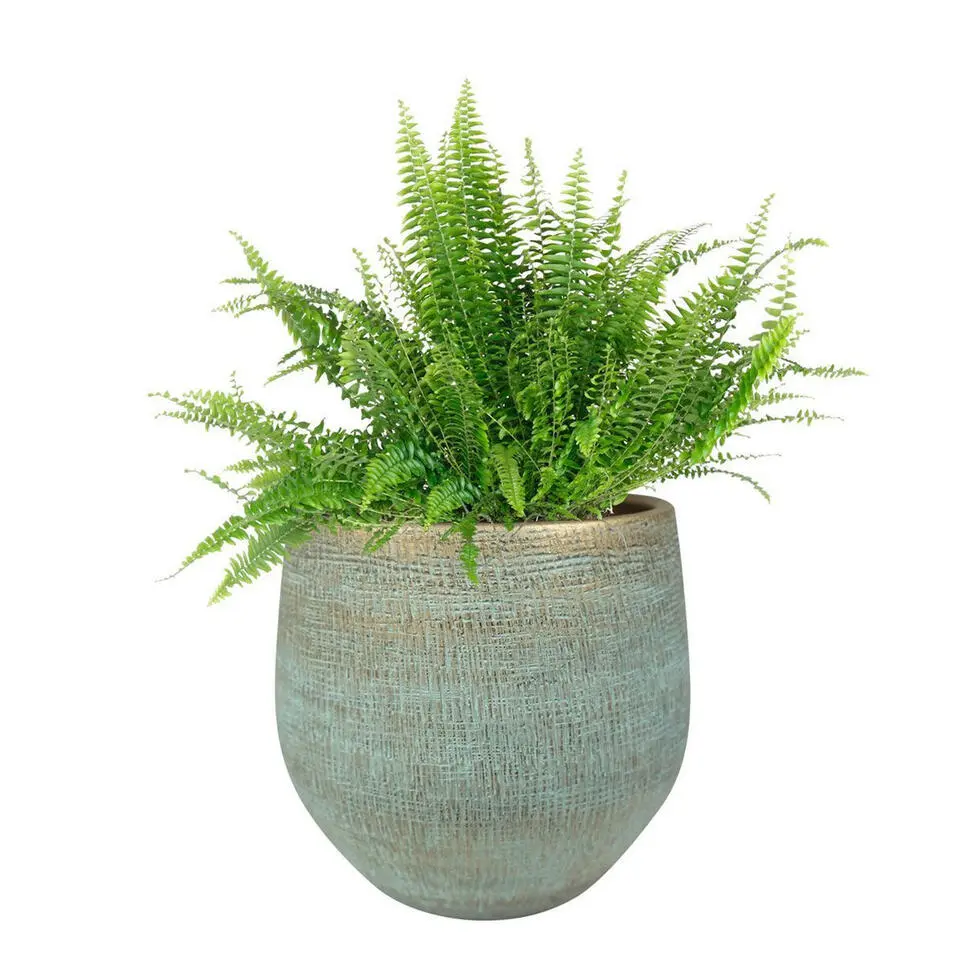 Steege Plantenpot - moderne look - blauw - 26 x 25 cm